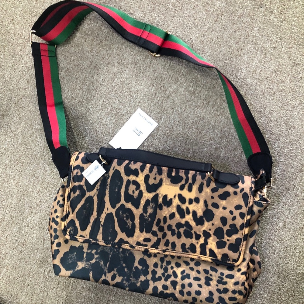 Animal print crossbody bag